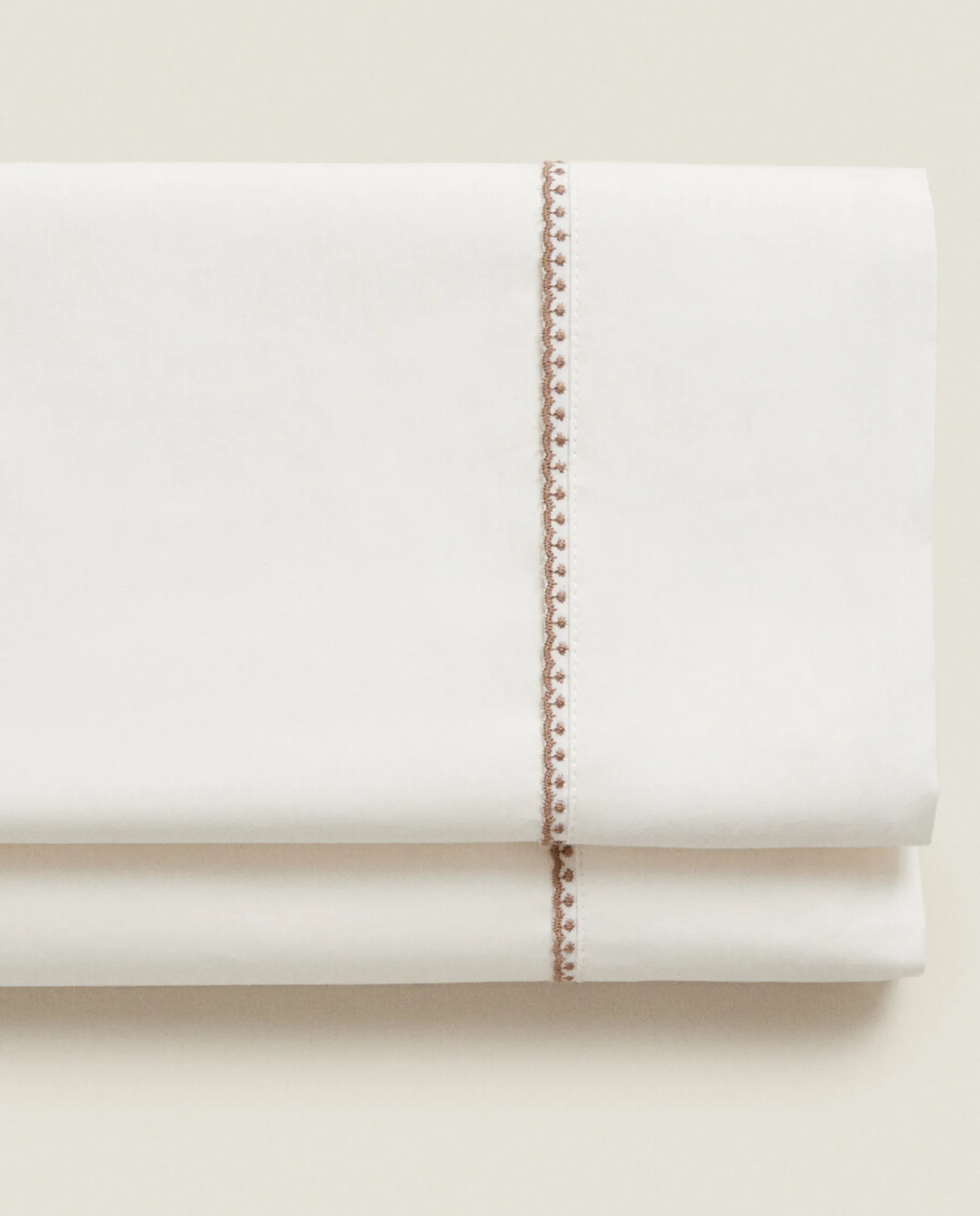 ZARA Home Flat Sheet With Topstitching