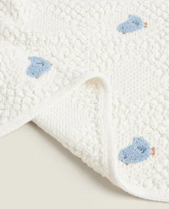 ZARA Home Floral Crochet Blanket