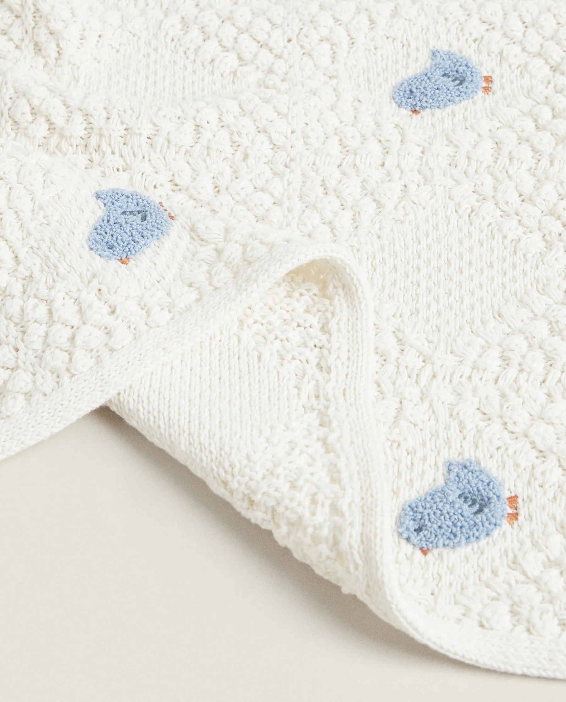 ZARA Home Floral Crochet Blanket