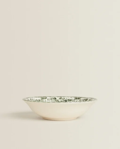 ZARA Home Floral Earthenware Bowl
