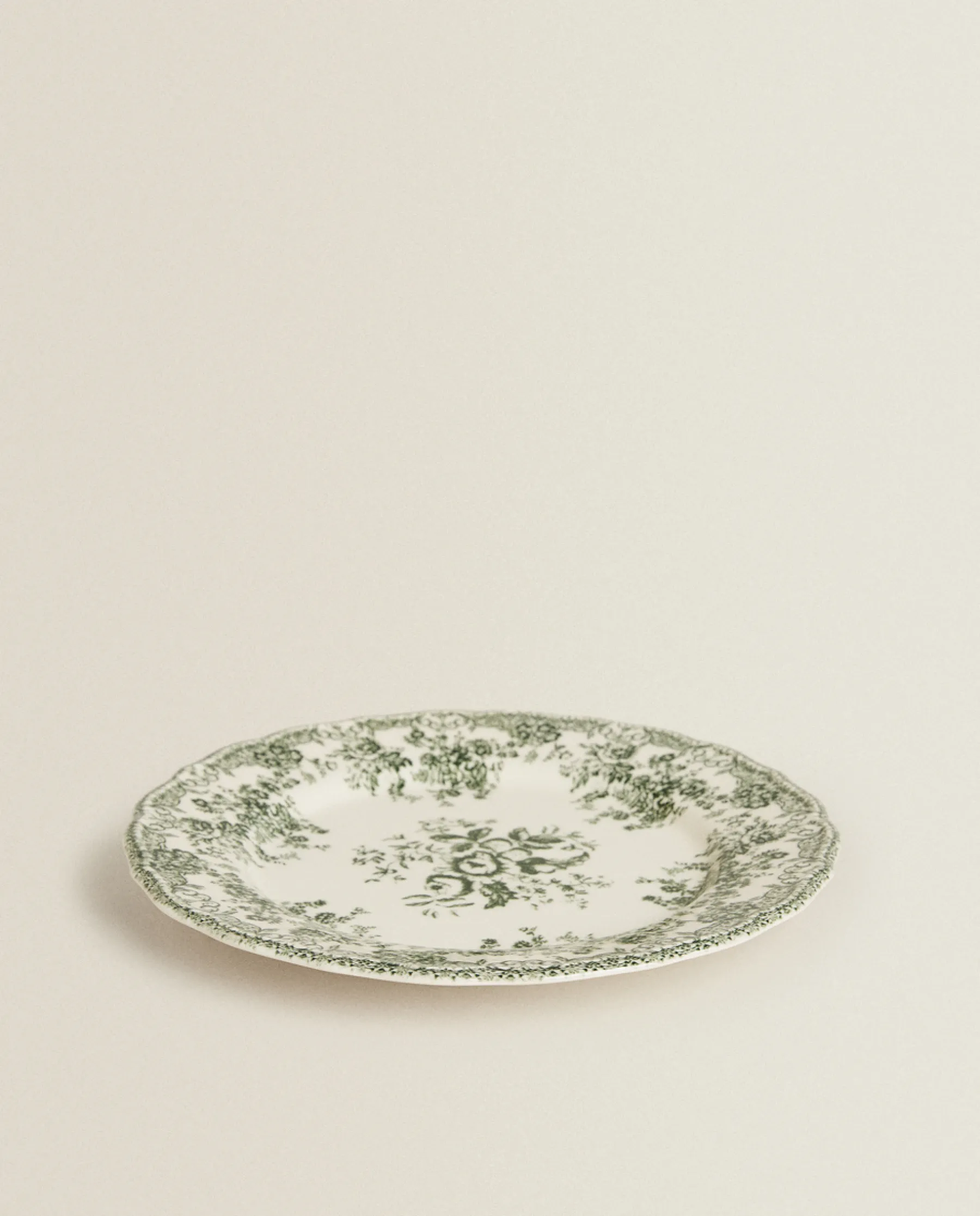 ZARA Home Floral Earthenware Dinner Plate
