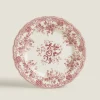 ZARA Home Floral Earthenware Dinner Plate