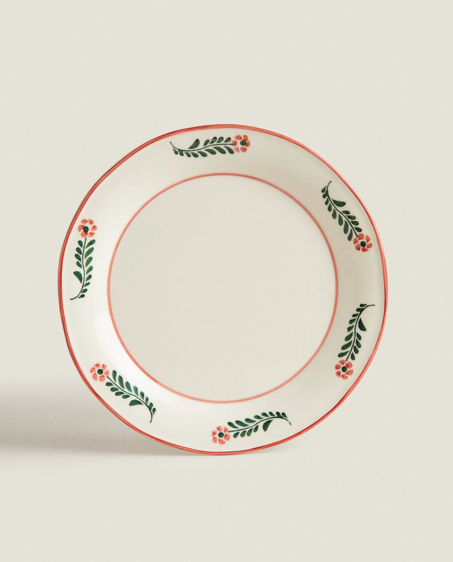ZARA Home Floral Earthenware Dinner Plate