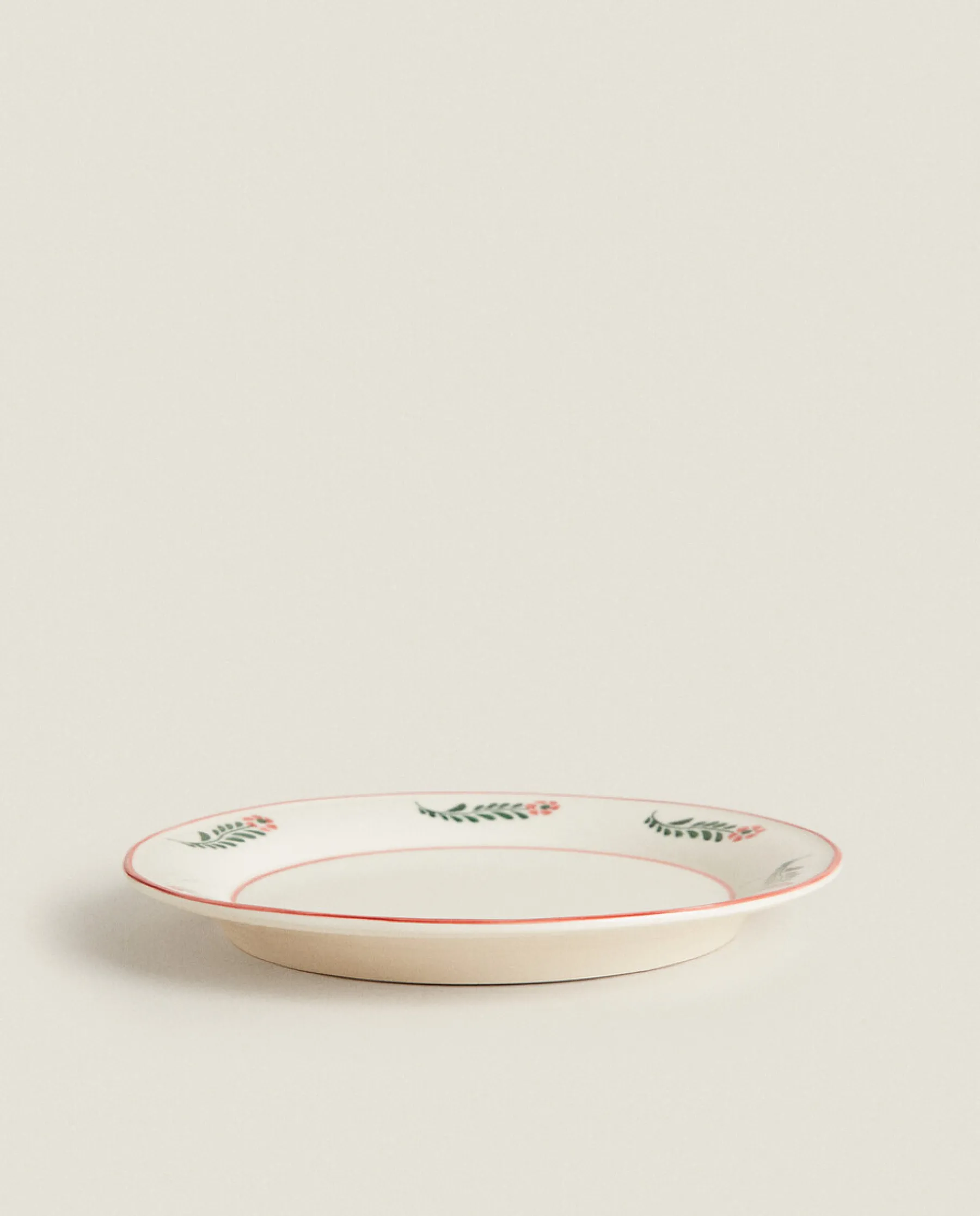 ZARA Home Floral Earthenware Dinner Plate