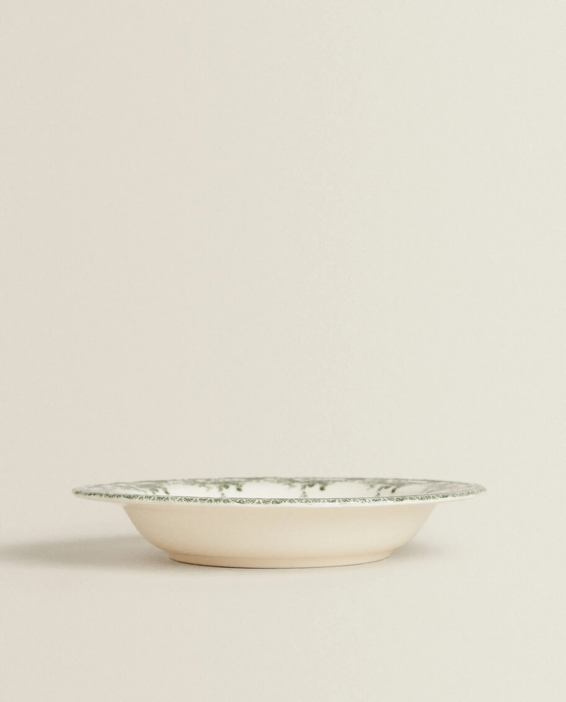 ZARA Home Floral Earthenware Soup Plate
