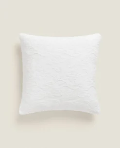 ZARA Home Floral Embroidered Throw Pillow
