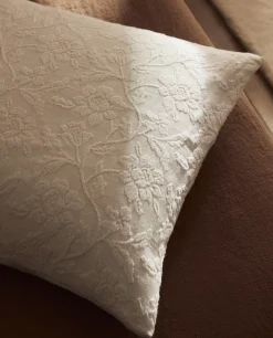 ZARA Home Floral Embroidered Throw Pillow