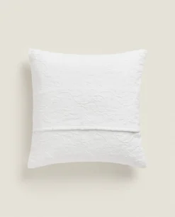 ZARA Home Floral Embroidered Throw Pillow