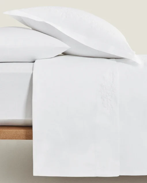 ZARA Home Floral Embroidery Duvet Cover