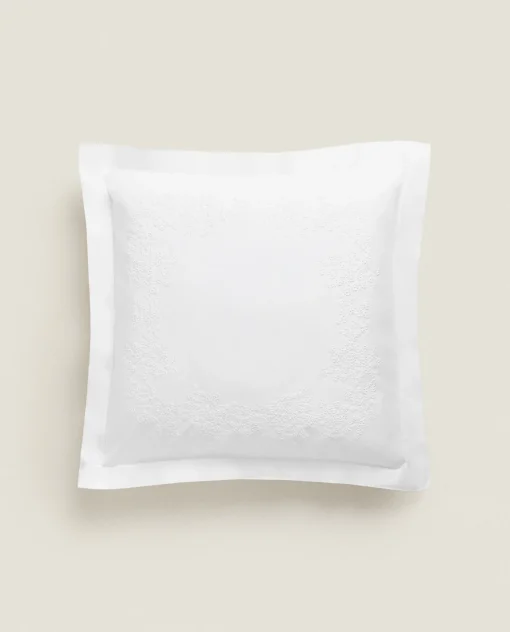 ZARA Home Floral Embroidery Pillowcase