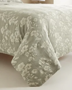 ZARA Home Floral Jacquard Duvet Cover