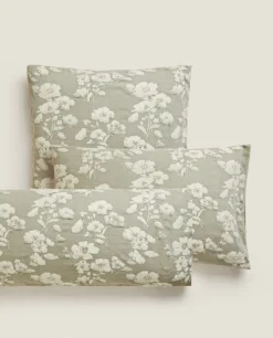 ZARA Home Floral Jacquard Pillowcase