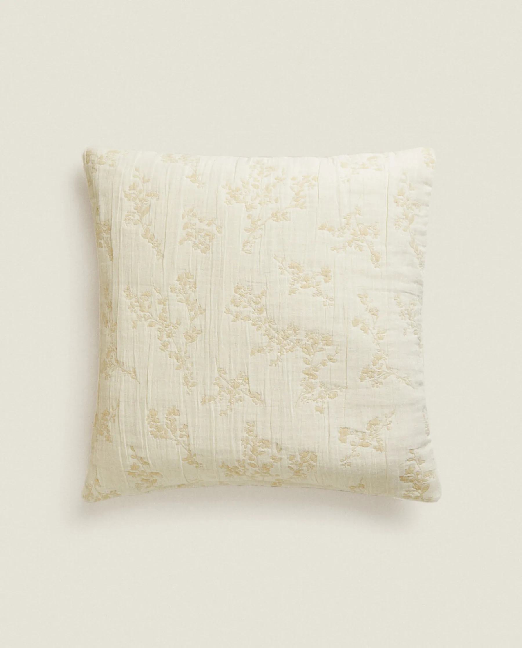 ZARA Home Floral Jacquard Throw Pillow Cover