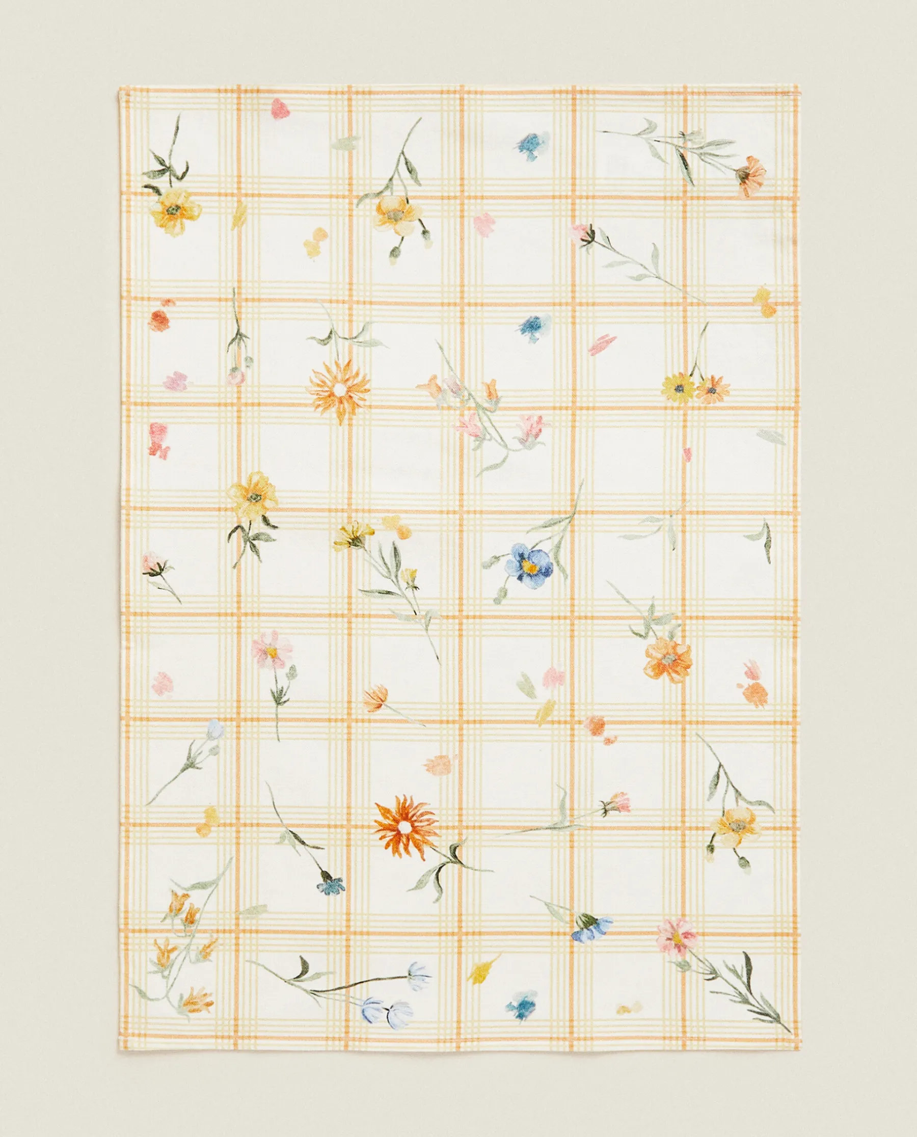 ZARA Home Floral Print Cotton Kitchen Towel (Pack Of 2)