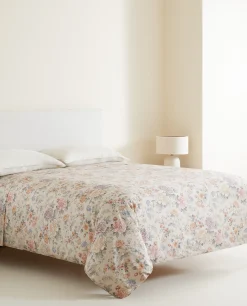 ZARA Home Floral Print Flat Sheet