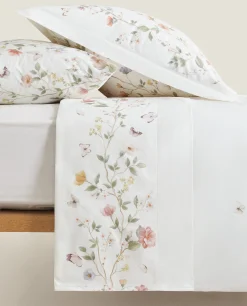 ZARA Home Flower And Butterfly Print Duvet Cover