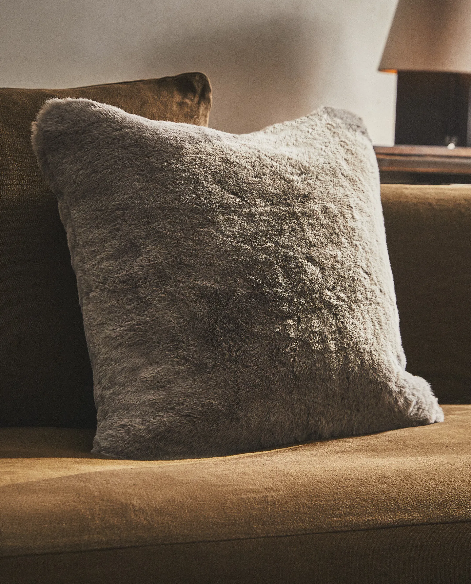 ZARA Home Fur (Faux) Throw Pillow Cover