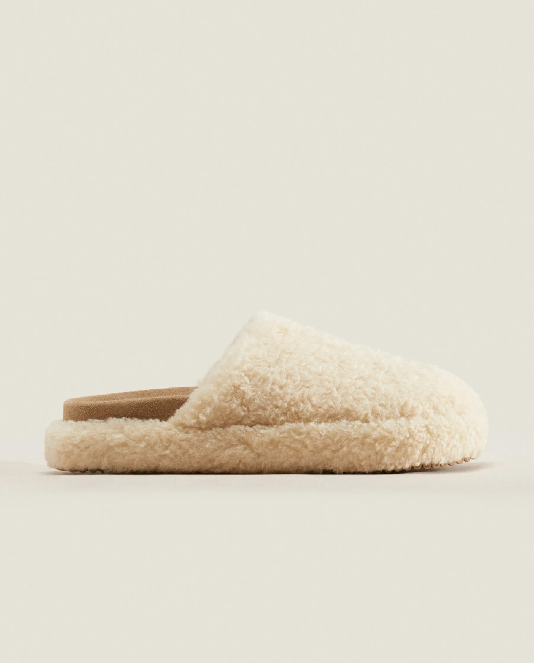 ZARA Home Fuzzy Mule Clog Slippers