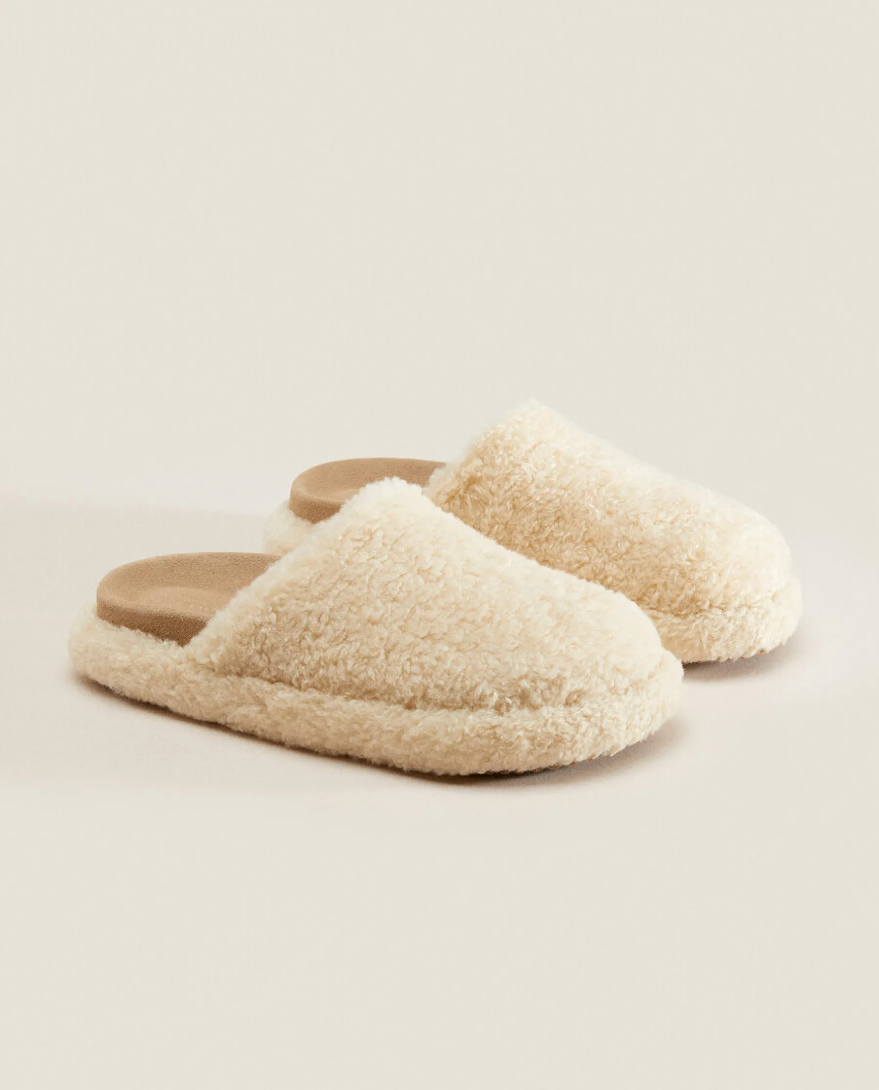 ZARA Home Fuzzy Mule Clog Slippers