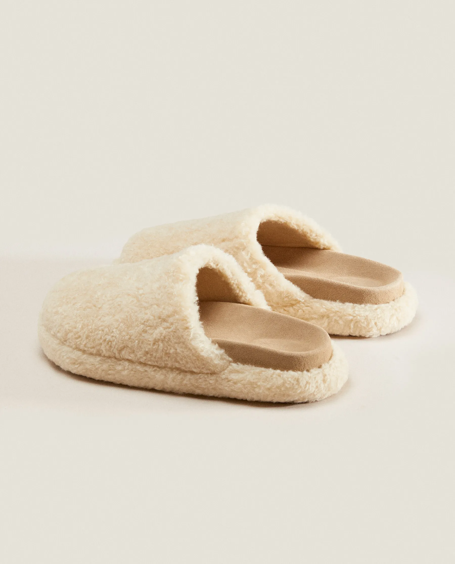 ZARA Home Fuzzy Mule Clog Slippers