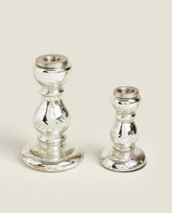 ZARA Home Geometric Glass Candlestick