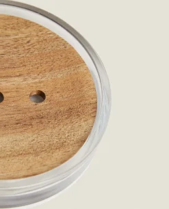 ZARA Home Glass And Wood Soap Dish