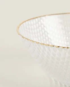ZARA Home Glass Bowl With Raised Detail