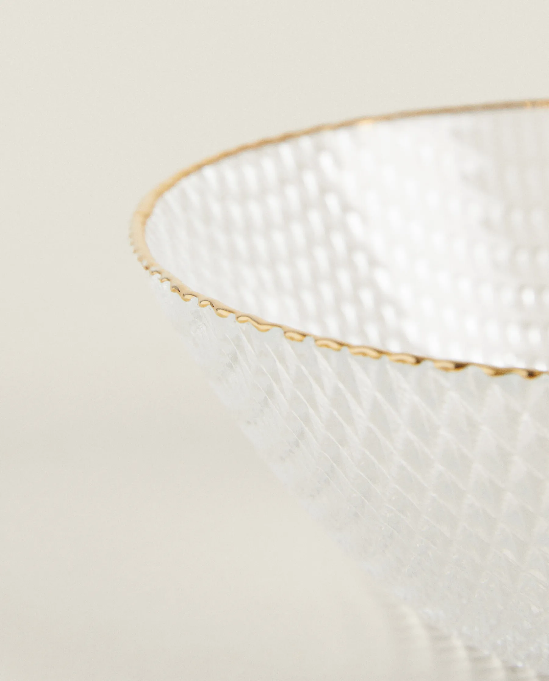 ZARA Home Glass Bowl With Raised Detail