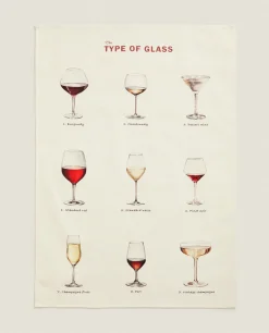 ZARA Home Glass Print Kitchen Towel (Pack Of 2)