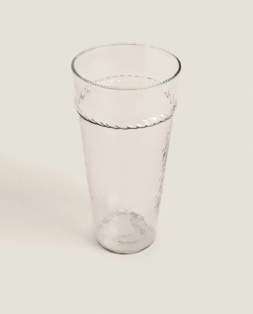 ZARA Home Glass Vase With Border