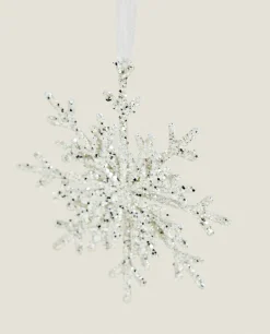 ZARA Home Glittery Christmas Snowflake Decoration