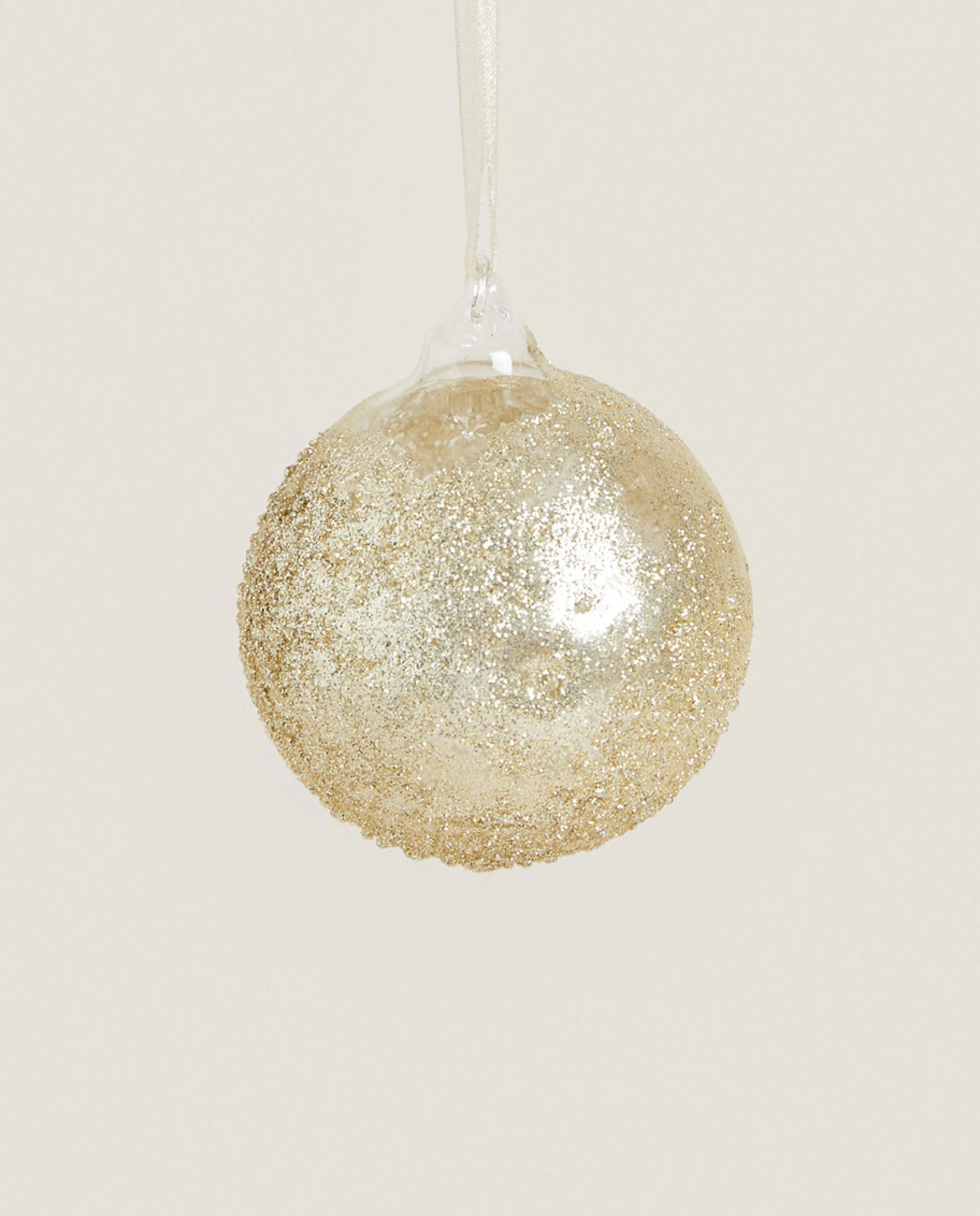 ZARA Home Glittery Glass Christmas Ball Decoration