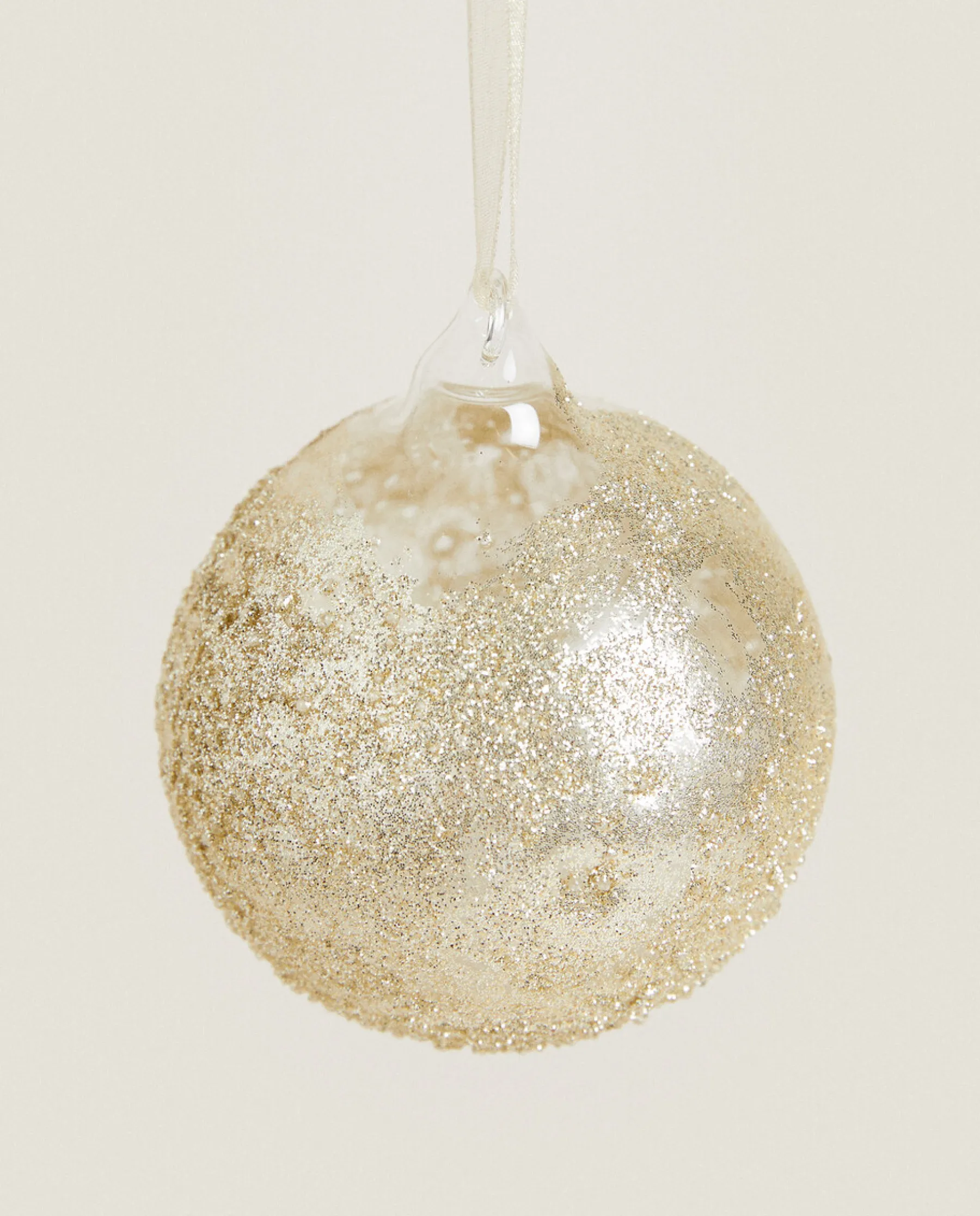 ZARA Home Glittery Glass Christmas Ball Decoration