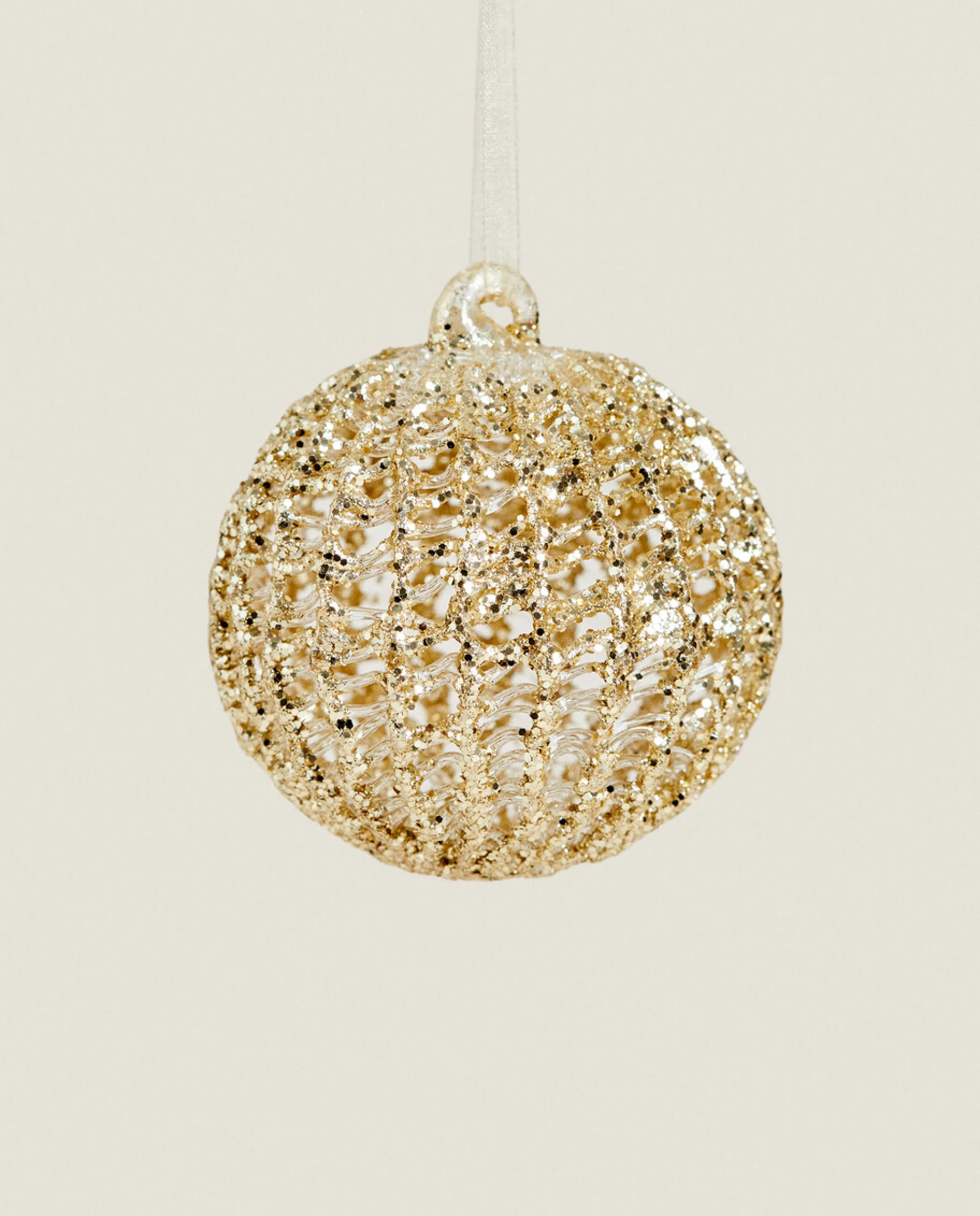 ZARA Home Glittery Glass Christmas Ball Decoration