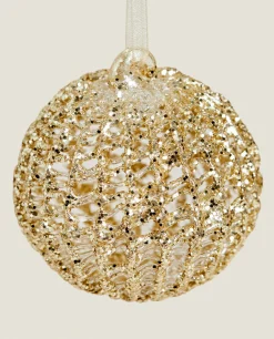 ZARA Home Glittery Glass Christmas Ball Decoration