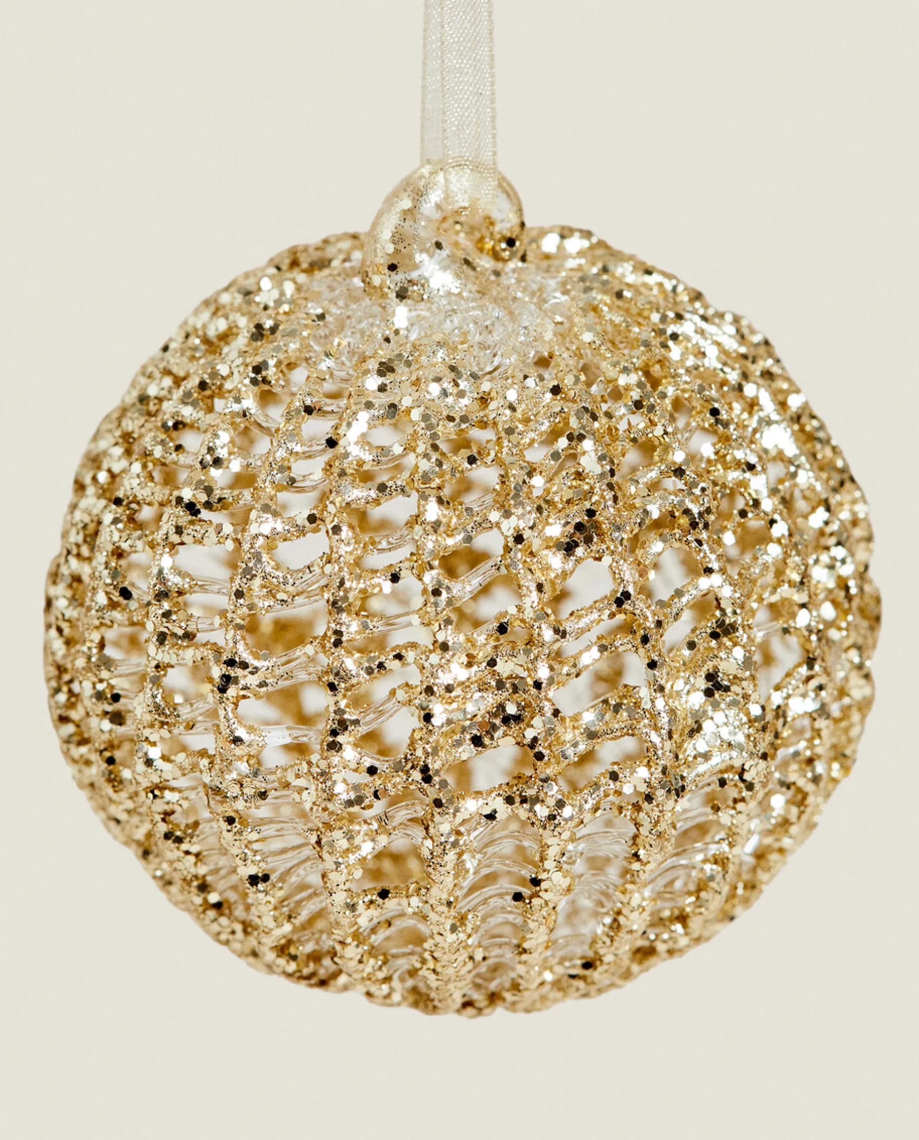 ZARA Home Glittery Glass Christmas Ball Decoration