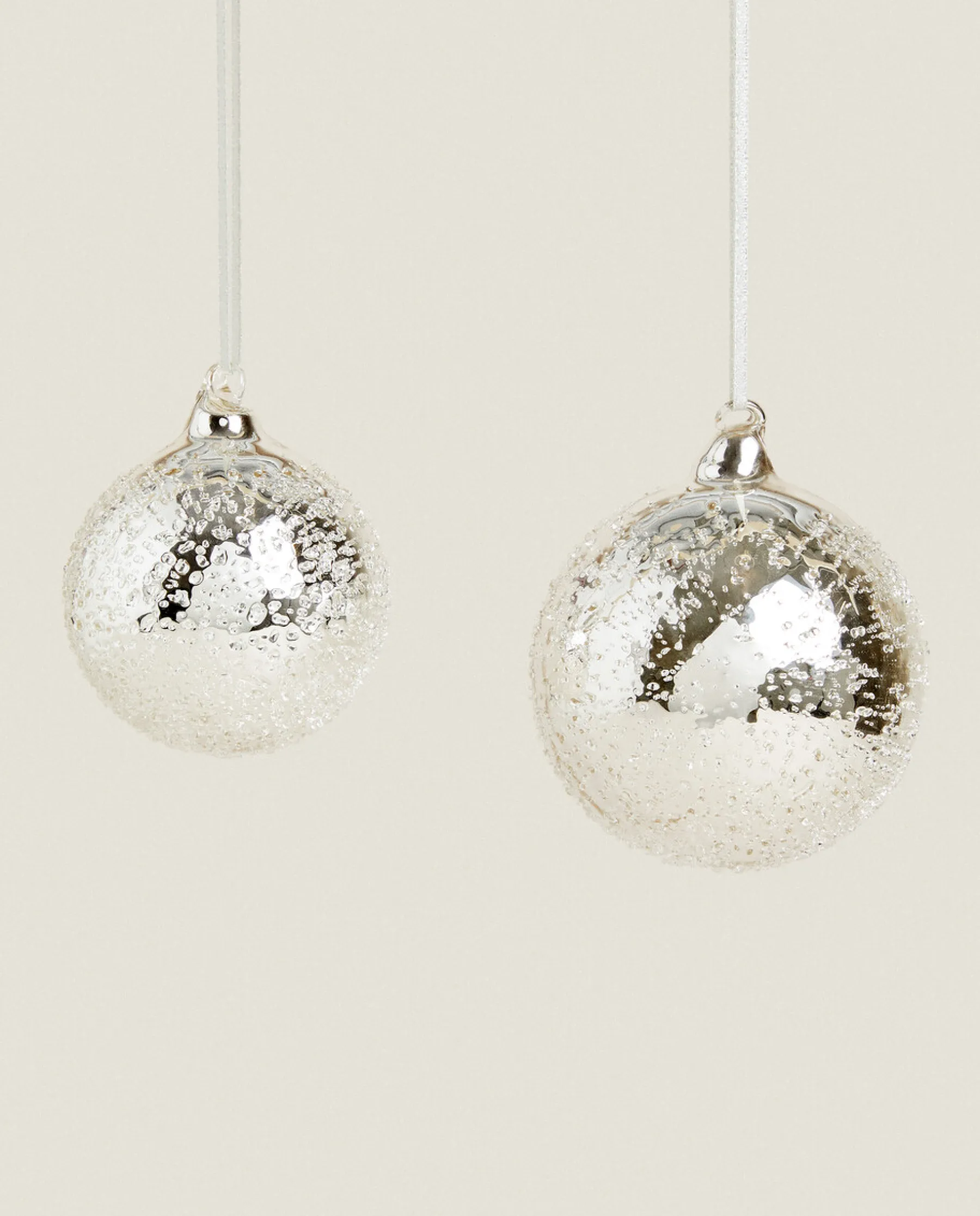 ZARA Home Glittery Glass Christmas Ball Decoration