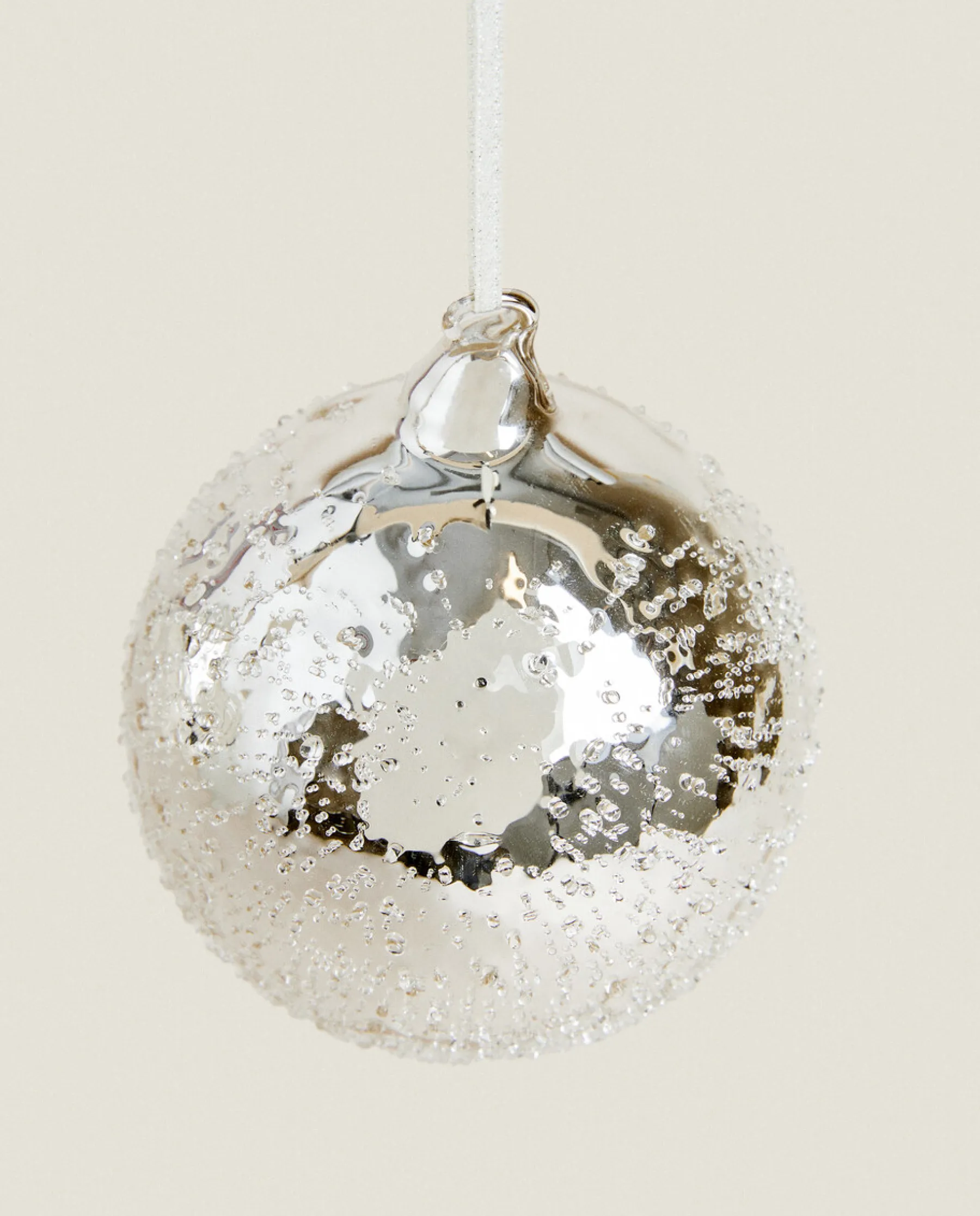 ZARA Home Glittery Glass Christmas Ball Decoration