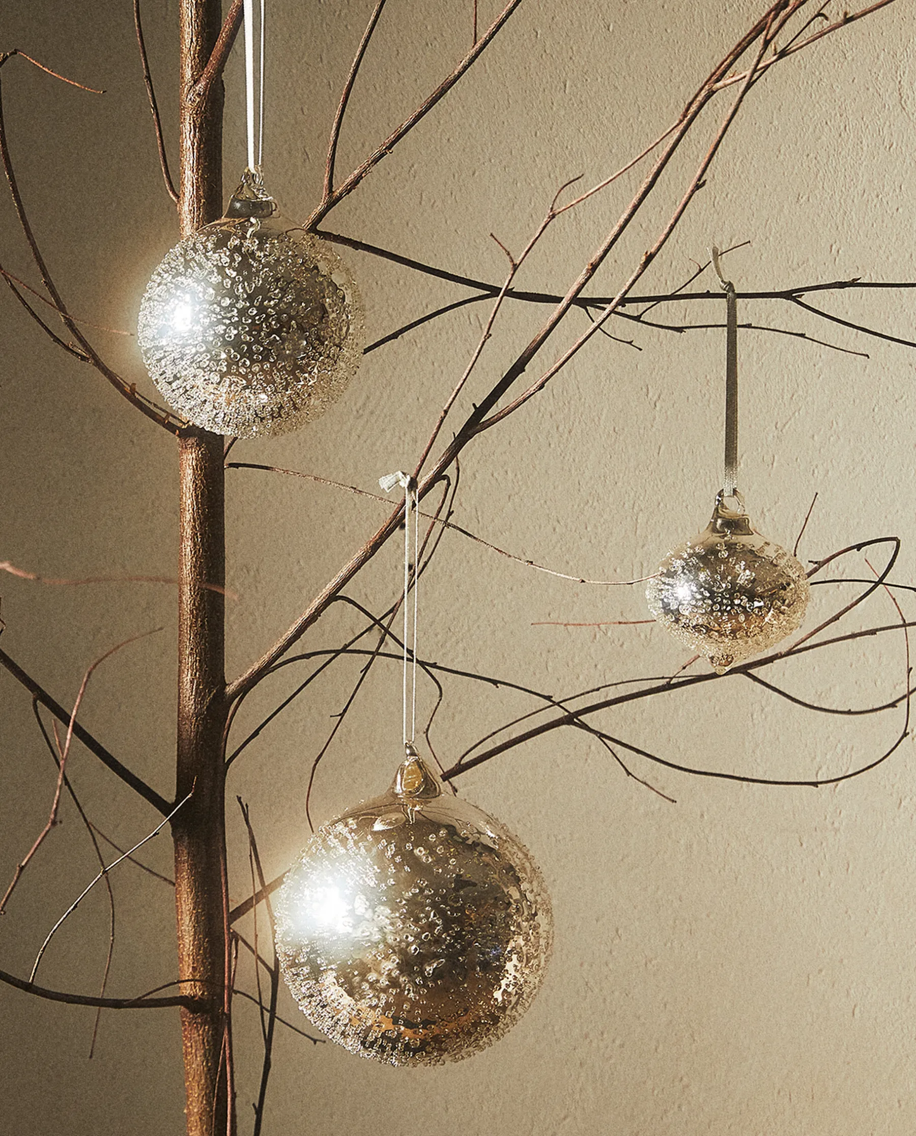 ZARA Home Glittery Glass Christmas Ball Decoration