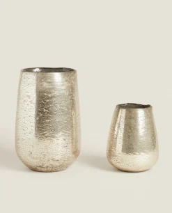 ZARA Home Gold Glass Vase