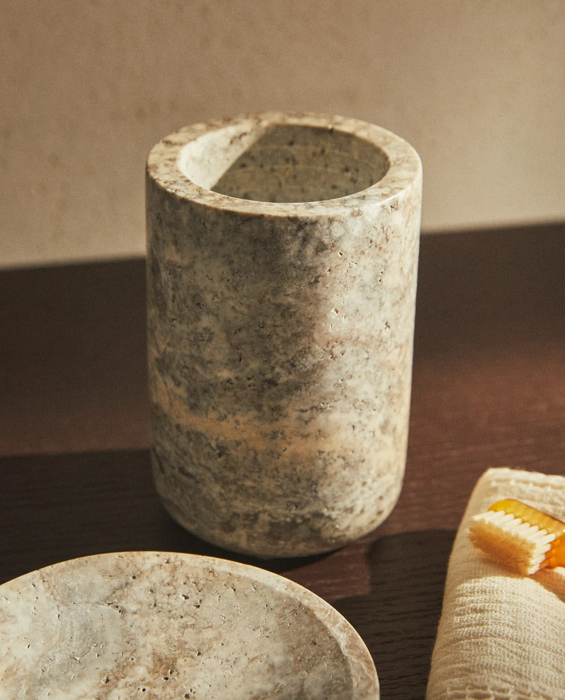 ZARA Home Gray Marble Tumbler