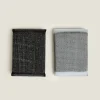 ZARA Home Grey And Black Scrubber (Set Of 2)