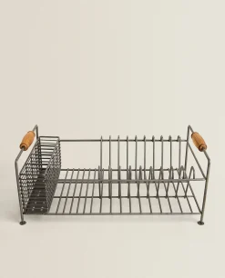 ZARA Home Iron And Acacia Wood Drying Rack