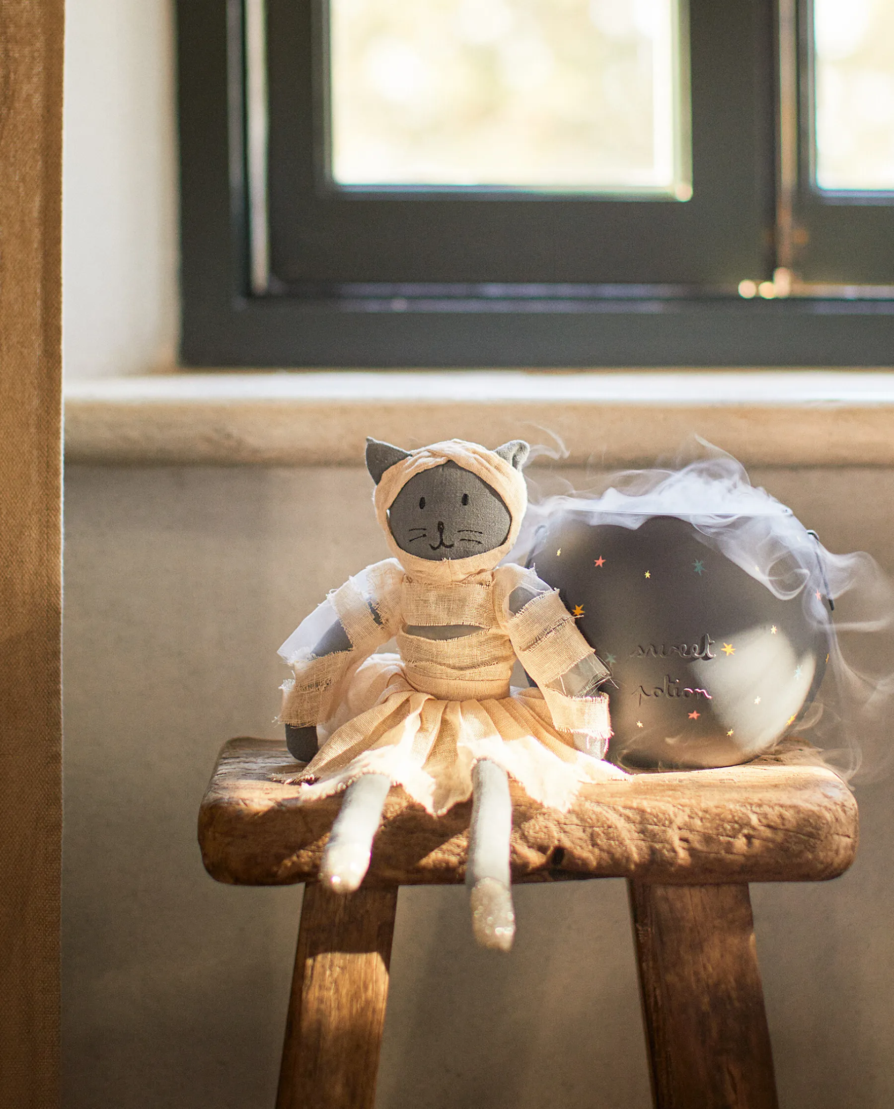 ZARA Home Kids' Halloween Mummy Cat Plush Toy