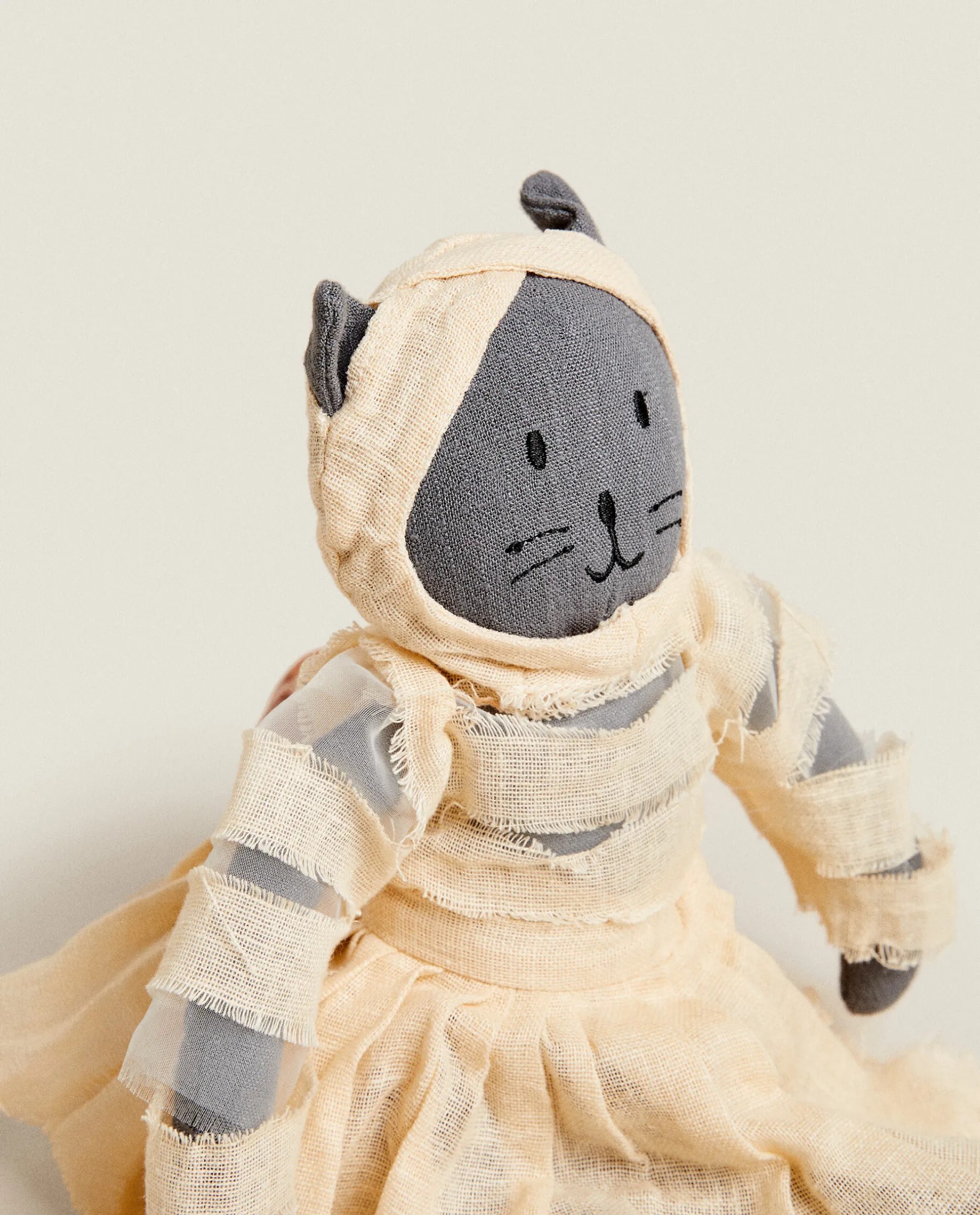 ZARA Home Kids' Halloween Mummy Cat Plush Toy