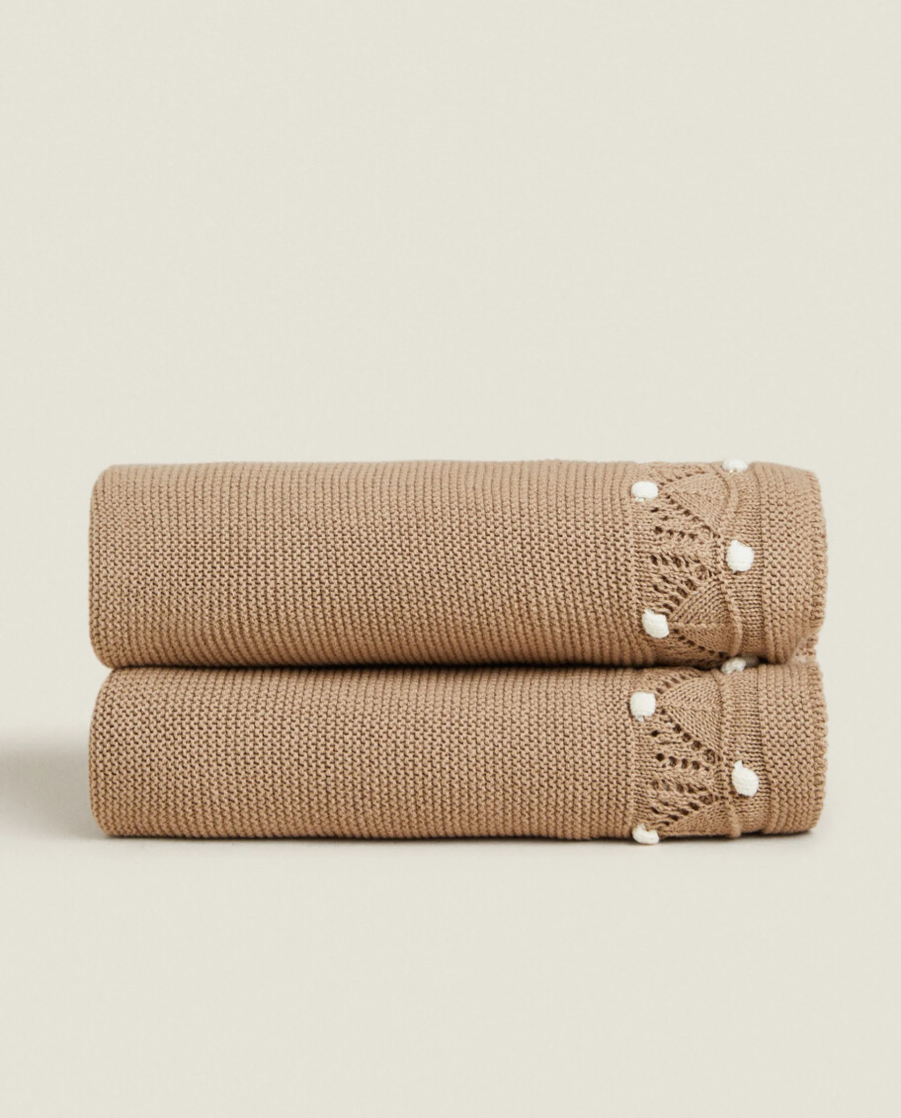 ZARA Home Knit Blanket With Border