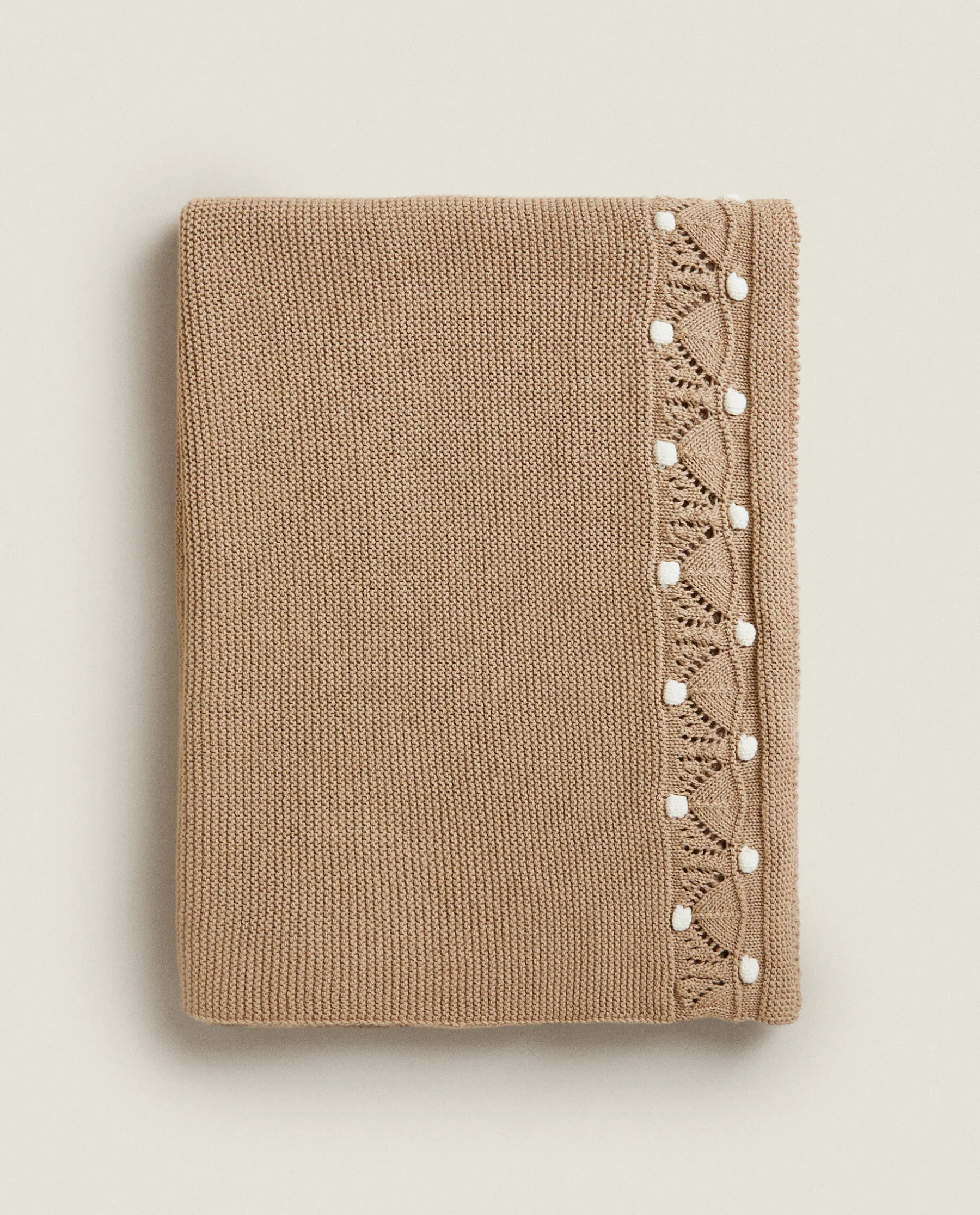 ZARA Home Knit Blanket With Border