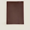 ZARA Home Leather Book Cover With Topstitching