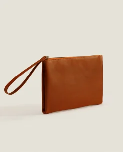 ZARA Home Leather Clutch Bag