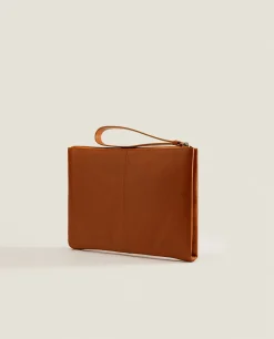 ZARA Home Leather Clutch Bag